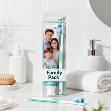 Gentle Clean Soft-Bristle Toothbrush with Fluoride Toothpaste Set